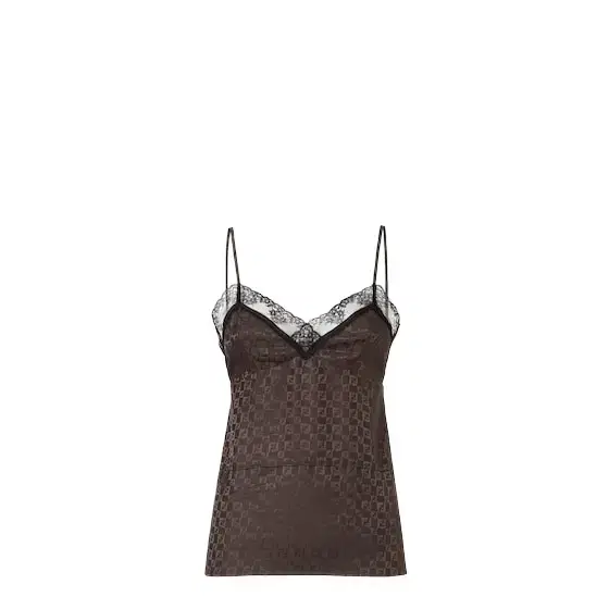 Fendi Sleeveless top with sweetheart neckline and thin shoulder