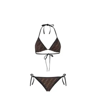 Fendi Two-piece swimsuit with triangle top and briefs with side | Thumbnail 1 Fendi Two-piece swimsuit with triangle top and briefs with side | Thumbnail 1