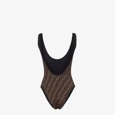 Fendi Reversible swimsuit made from brown Lycra® with full FF | Thumbnail 2 Fendi Reversible swimsuit made from brown Lycra® with full FF | Thumbnail 2