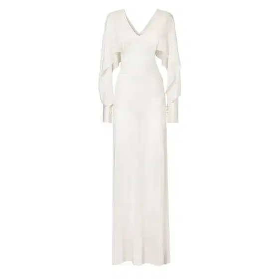 Fendi Long dress with a flowing silhouette, featuring cape