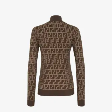 Fendi Figure-hugging jumper with a high collar and long sleeves | Thumbnail 2