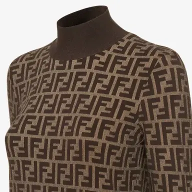 Fendi Figure-hugging jumper with a high collar and long sleeves | Thumbnail 3