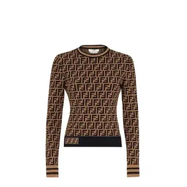 Fendi Long-sleeved fitted knit top | Thumbnail 1 Fendi Long-sleeved fitted knit top | Thumbnail 1