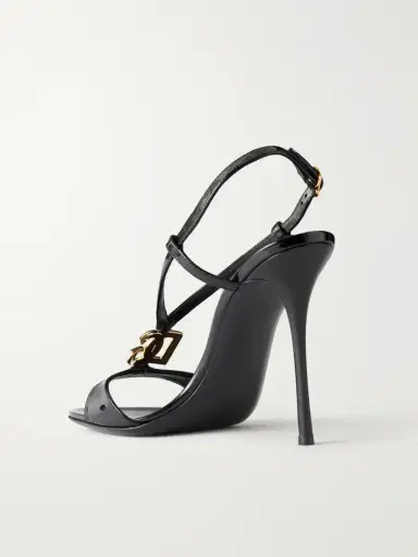 Dolce & Gabbana Logo-detailed 105 Patent-leather Sandals | Thumbnail 3 Dolce & Gabbana Logo-detailed 105 Patent-leather Sandals | Thumbnail 3