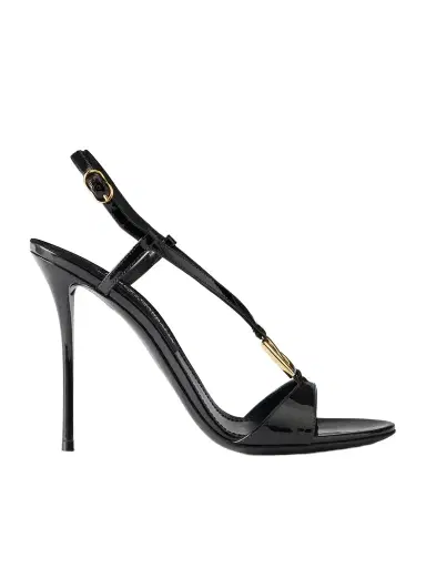 Dolce & Gabbana Logo-detailed 105 Patent-leather Sandals | Thumbnail 1 Dolce & Gabbana Logo-detailed 105 Patent-leather Sandals | Thumbnail 1