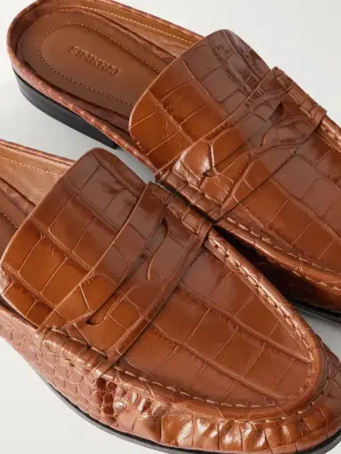 Simkhai Dean Croc-effect Leather Slip-ons | Thumbnail 5