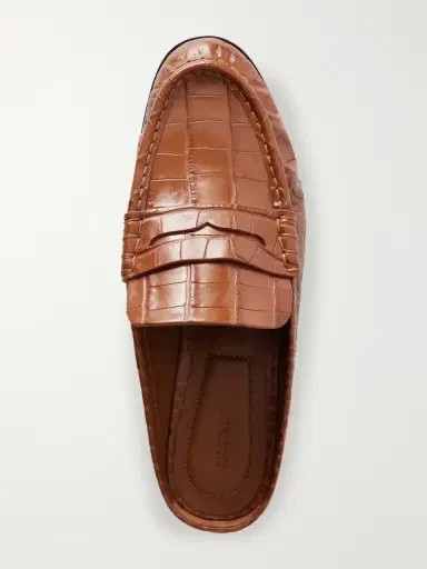 Simkhai Dean Croc-effect Leather Slip-ons | Thumbnail 6