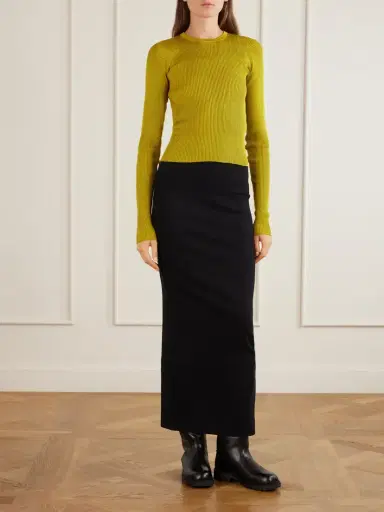 RIER Ribbed Silk T-shirt | Thumbnail 2