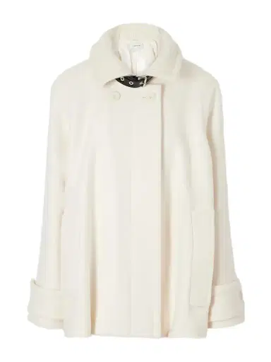 Lanvin Belted Leather-trimmed Wool Trench Coat | Thumbnail 1