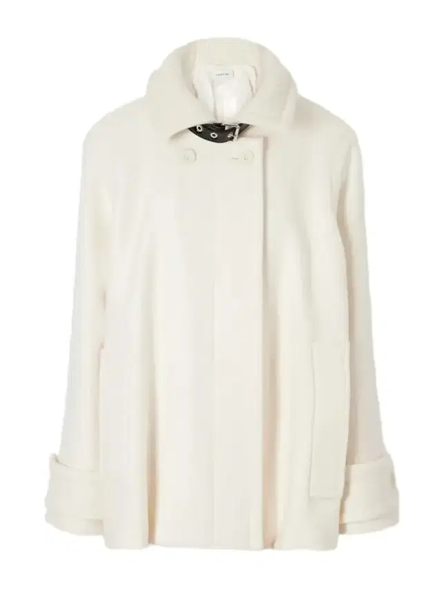 Lanvin Belted Leather-trimmed Wool Trench Coat