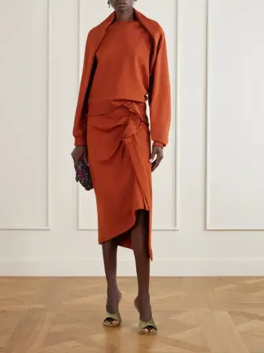 Dries Van Noten Draped Cotton-jersey Sweatshirt | Thumbnail 2