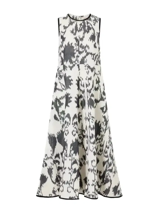 Emporio Sirenuse Clodette Printed Linen And Cotton-blend Poplin Maxi Dress