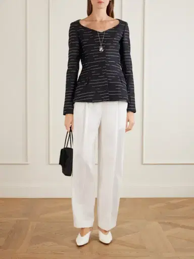LIBEROWE Charlotte Striped Wool-gabardine Blouse | Thumbnail 2 LIBEROWE Charlotte Striped Wool-gabardine Blouse | Thumbnail 2
