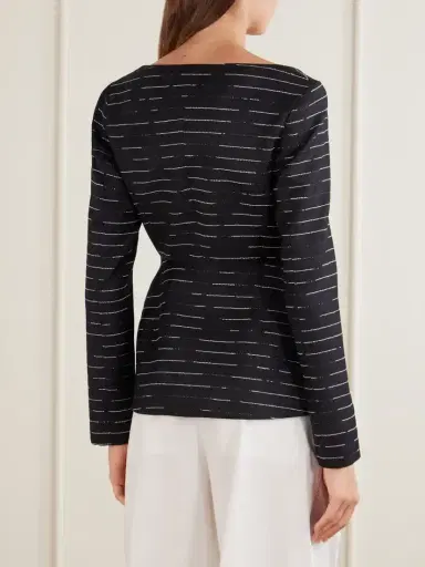 LIBEROWE Charlotte Striped Wool-gabardine Blouse | Thumbnail 3 LIBEROWE Charlotte Striped Wool-gabardine Blouse | Thumbnail 3