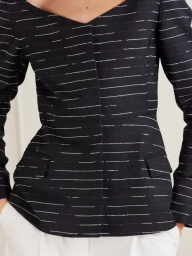 LIBEROWE Charlotte Striped Wool-gabardine Blouse | Thumbnail 4 LIBEROWE Charlotte Striped Wool-gabardine Blouse | Thumbnail 4