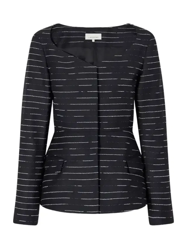 LIBEROWE Charlotte Striped Wool-gabardine Blouse