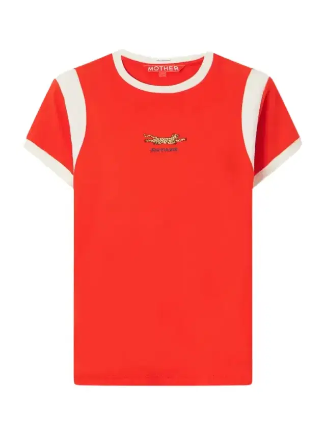 Mother The Boxy Goodie Paneled Embroidered Cotton-jersey T-shirt