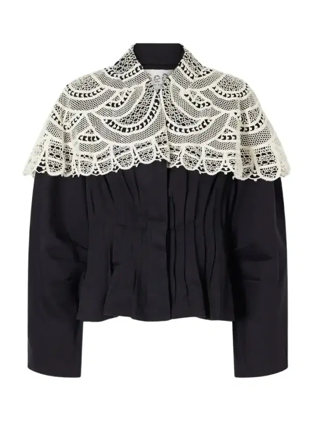 Sea Alina Crocheted Pleated Cotton Jacket