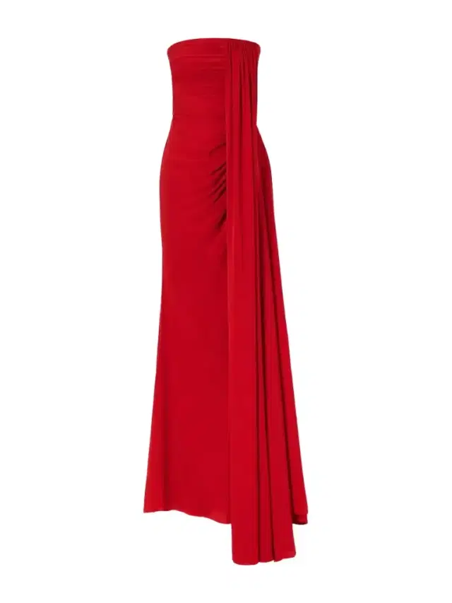 Elie Saab Draped Silk-georgette Gown