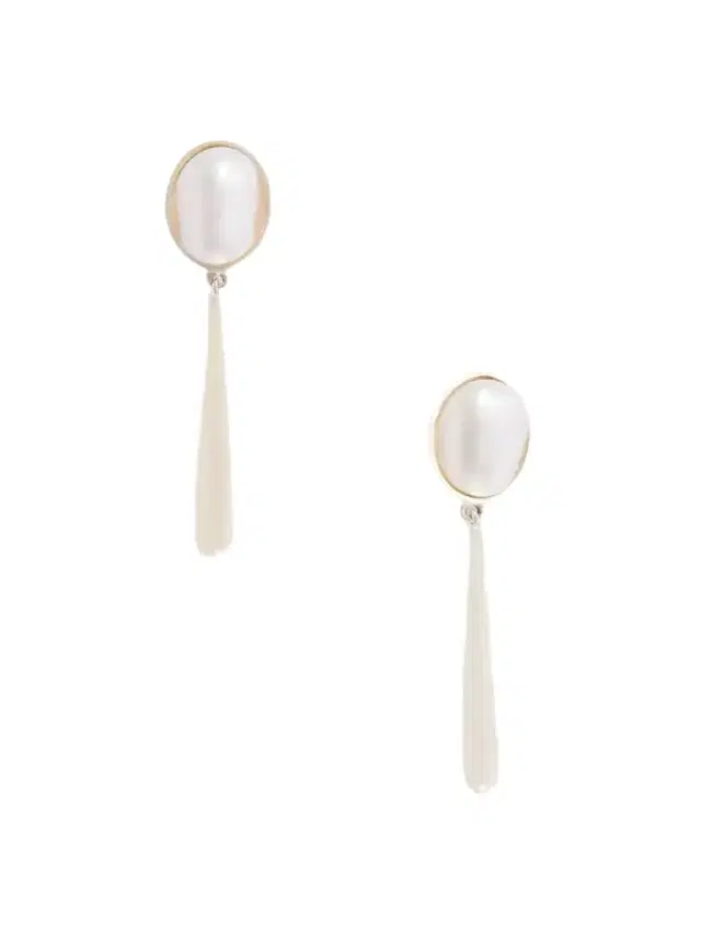 Loren Stewart Costeau Sterling Silver Pearl Earrings