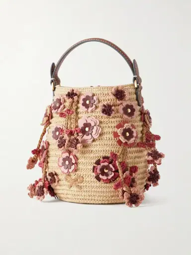 Anya Hindmarch Blossom Creature Embellished Raffia Mini Bag | Thumbnail 4
