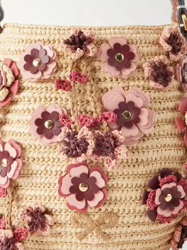 Anya Hindmarch Blossom Creature Embellished Raffia Mini Bag | Thumbnail 6