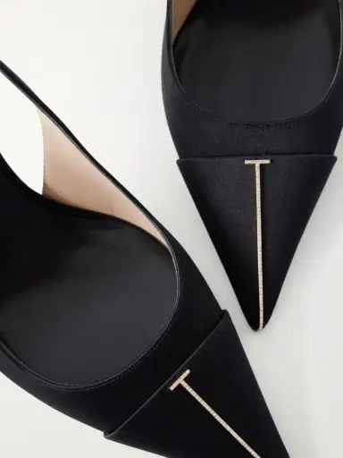 Tom Ford 85 Crystal-embellished Satin Slingback Pumps | Thumbnail 5