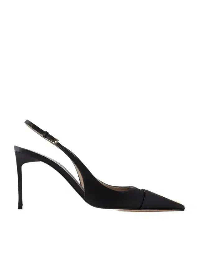 85 Crystal-embellished Satin Slingback Pumps