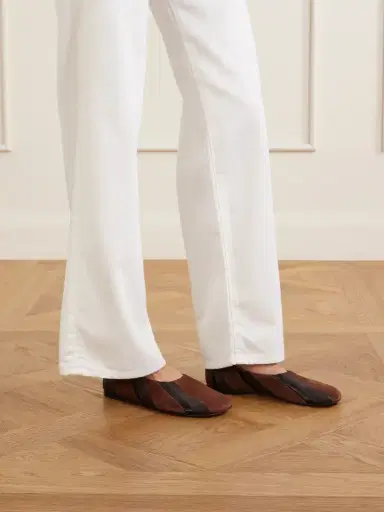Proenza Schouler Glove Paneled Leather And Suede Ballet Flats | Thumbnail 2