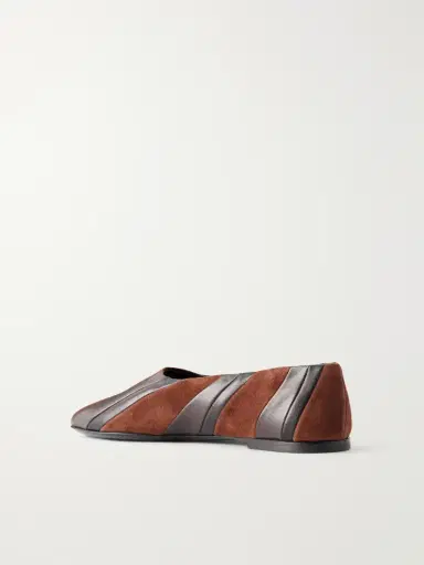 Proenza Schouler Glove Paneled Leather And Suede Ballet Flats | Thumbnail 3