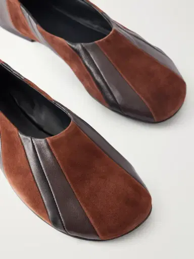 Proenza Schouler Glove Paneled Leather And Suede Ballet Flats | Thumbnail 5