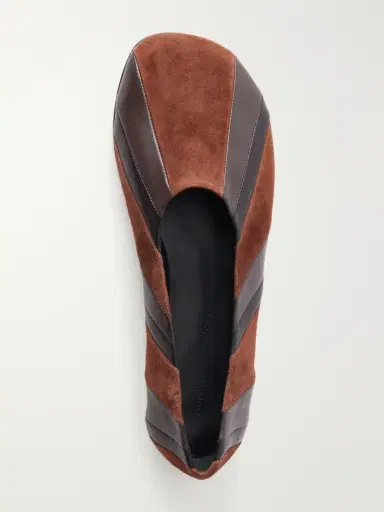 Proenza Schouler Glove Paneled Leather And Suede Ballet Flats | Thumbnail 6