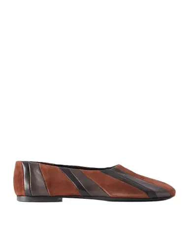 Proenza Schouler Glove Paneled Leather And Suede Ballet Flats | Thumbnail 1