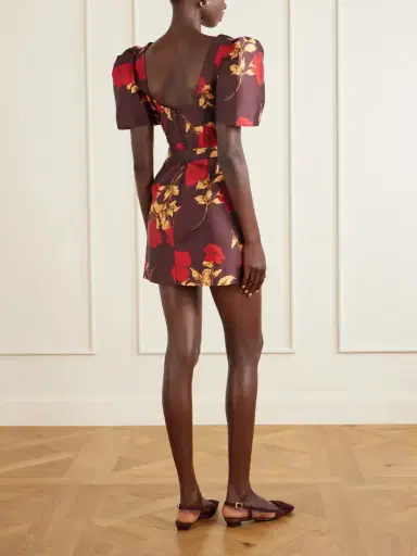Rebecca Vallance Melora Belted Floral-print Satin-twill Mini Dress | Thumbnail 3