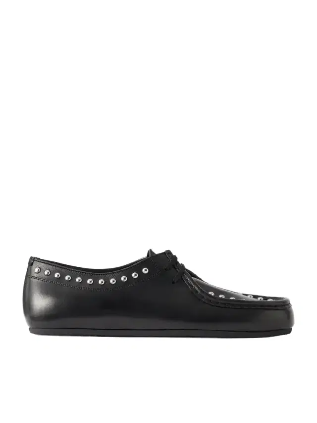 Jil Sander Hood Studded Leather Loafers
