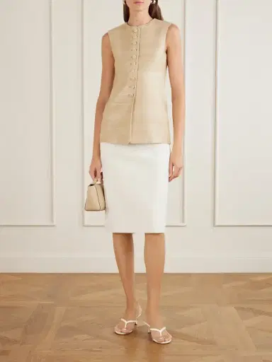 LIBEROWE Vania Silk-blend Dupioni Vest | Thumbnail 2