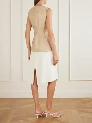 LIBEROWE Vania Silk-blend Dupioni Vest | Thumbnail 3