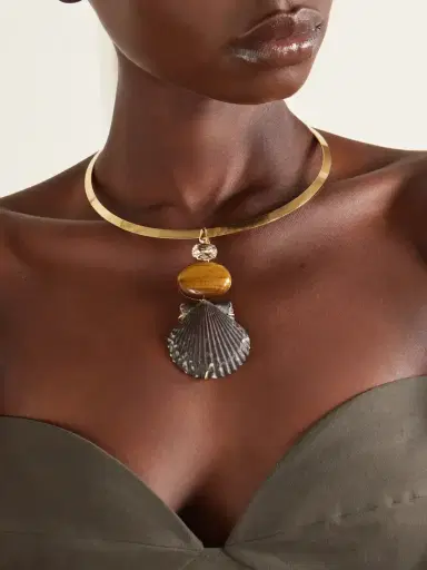 Jennifer Behr Naia Gold-tone Shell Necklace | Thumbnail 2 Jennifer Behr Naia Gold-tone Shell Necklace | Thumbnail 2