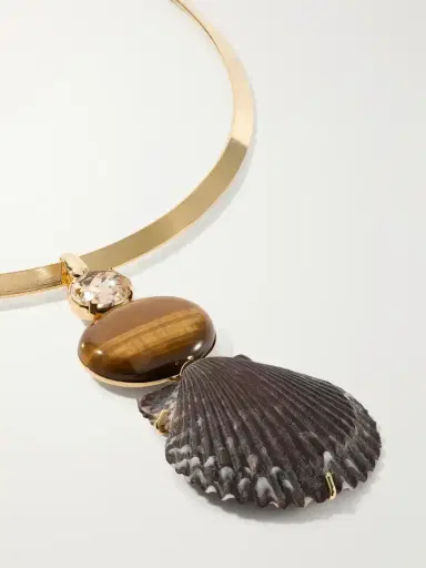 Jennifer Behr Naia Gold-tone Shell Necklace | Thumbnail 4 Jennifer Behr Naia Gold-tone Shell Necklace | Thumbnail 4
