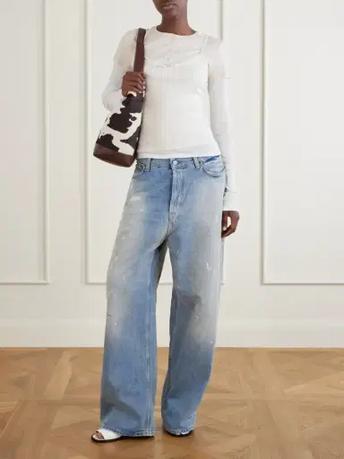 Acne Studios Ersilia Layered Ribbed Lyocell And Cotton-blend T-shirt | Thumbnail 2
