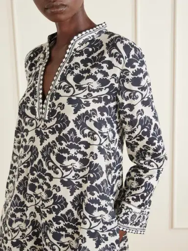 Emporio Sirenuse Giada Printed Cotton Midi Dress | Thumbnail 4