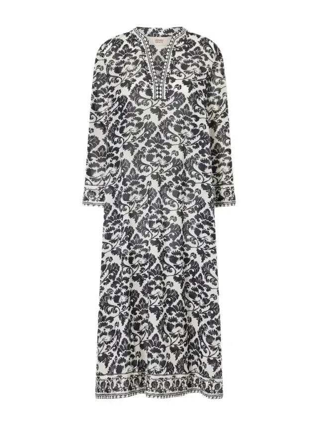 Emporio Sirenuse Giada Printed Cotton Midi Dress