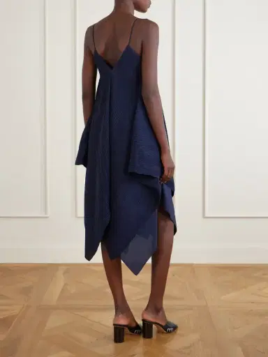 JW Anderson Tiered Asymmetric Pleated Crepe De Chine Mini Dress | Thumbnail 3 JW Anderson Tiered Asymmetric Pleated Crepe De Chine Mini Dress | Thumbnail 3