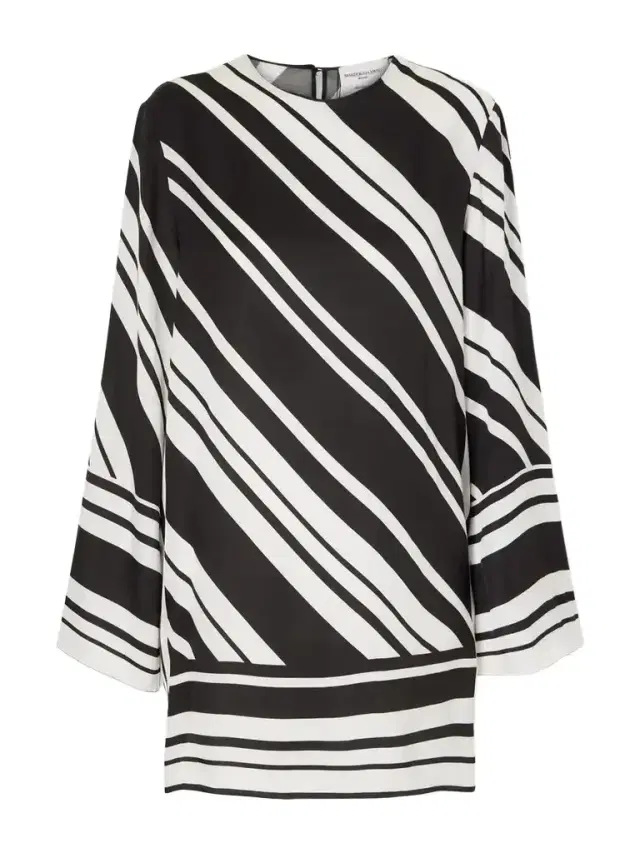 The Leni Striped Twill Mini Dress