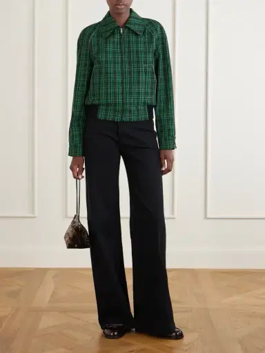 Marni Cropped Checked Wool And Cotton-blend Twill Jacket | Thumbnail 2