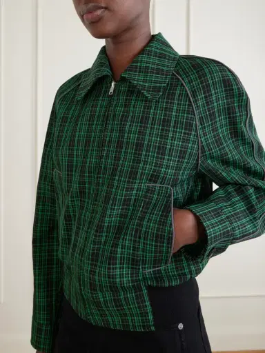 Marni Cropped Checked Wool And Cotton-blend Twill Jacket | Thumbnail 4