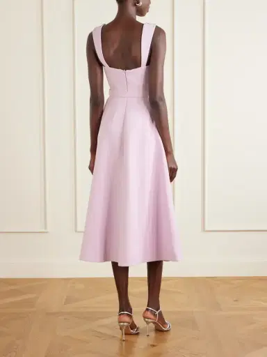 Rebecca Vallance Yolanda Belted Crystal-embellished Crepe Midi Dress | Thumbnail 3