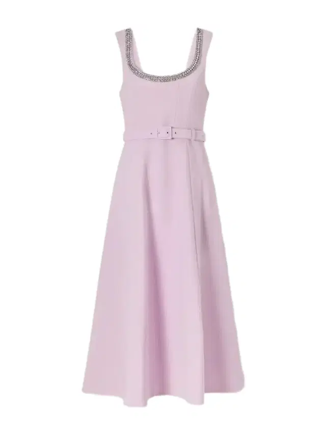 Rebecca Vallance Yolanda Belted Crystal-embellished Crepe Midi Dress