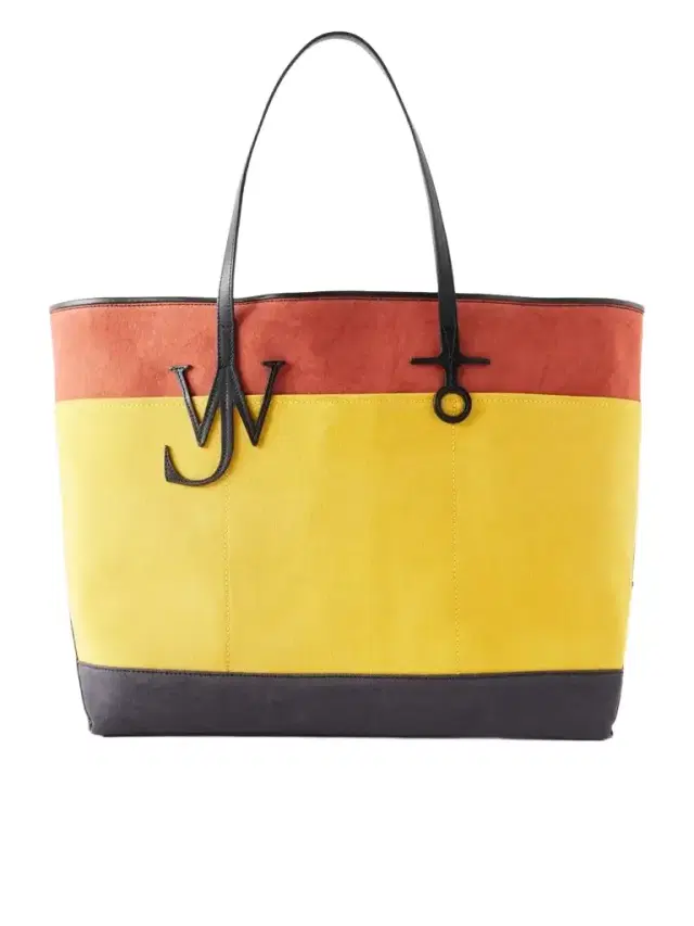 JW Anderson Anchor Striped Leather-trimmed Canvas Tote