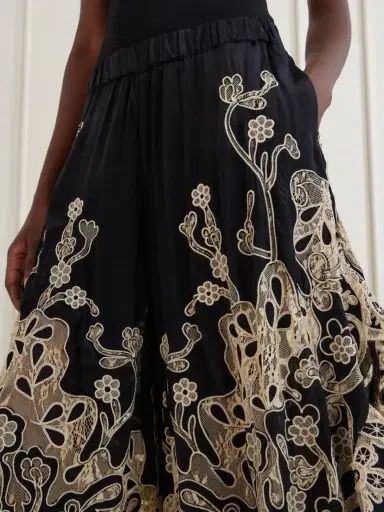 Sea Gracelyn Ruffled Lace-trimmed Cotton Wide-leg Pants | Thumbnail 5